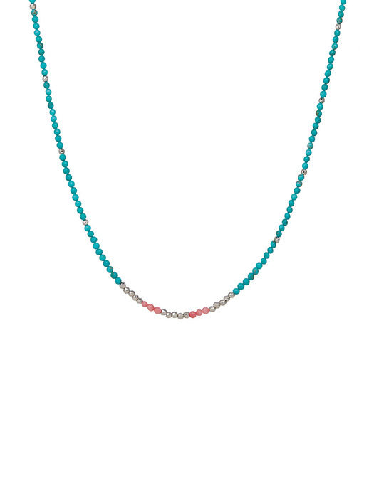 Rainbow Turquoise / Coral Necklace