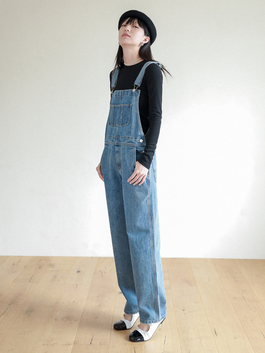 Lossy  Blue washed denim overalls