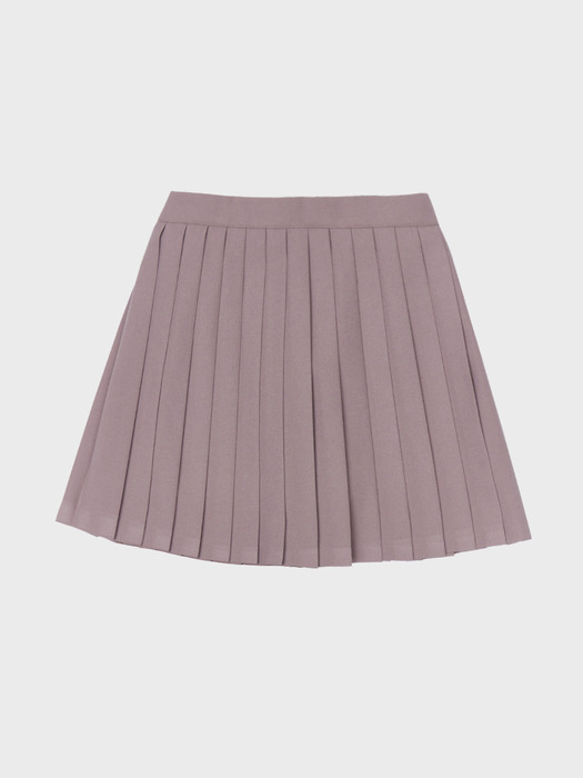 A-Line Pleats Skirt Beige