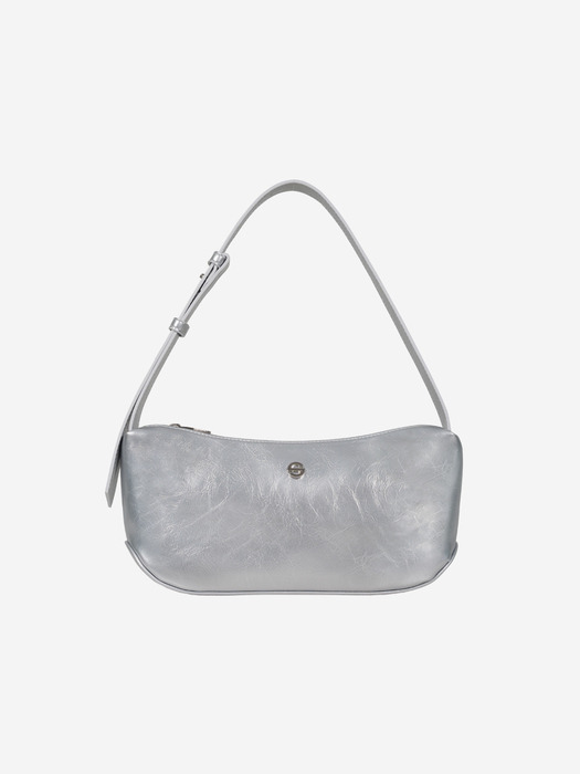 groove middle bag - crinkle silver