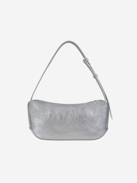 groove middle bag - crinkle silver