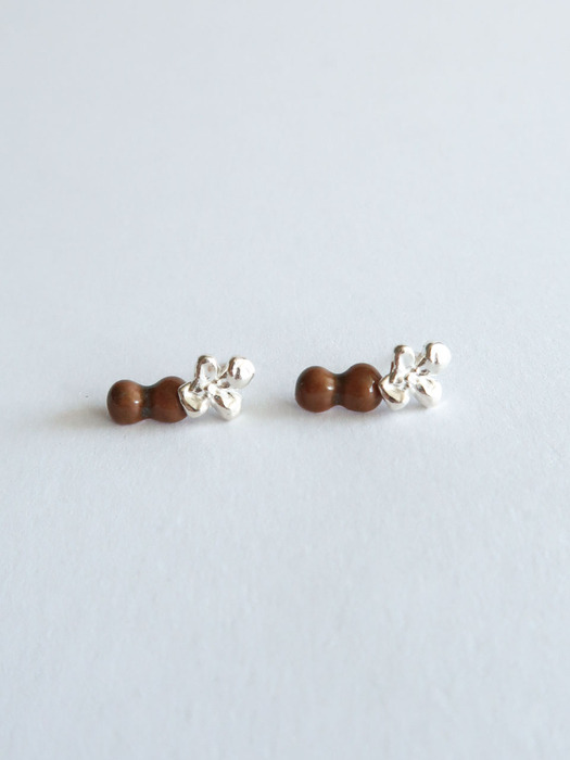 Dry flower drop earring [DOL wood 03]