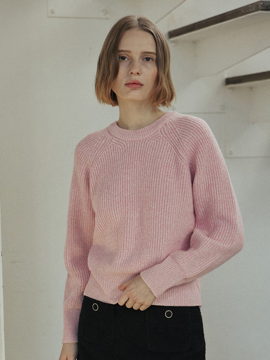 MIX WOOL KNIT_PINK