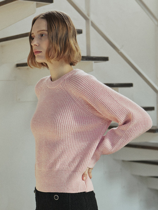 MIX WOOL KNIT_PINK