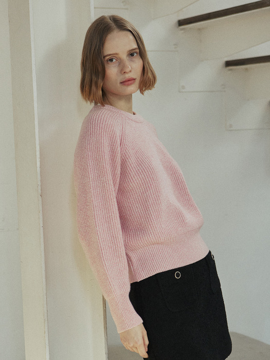 MIX WOOL KNIT_PINK