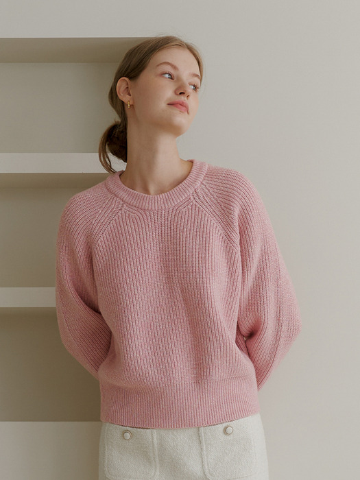 MIX WOOL KNIT_PINK