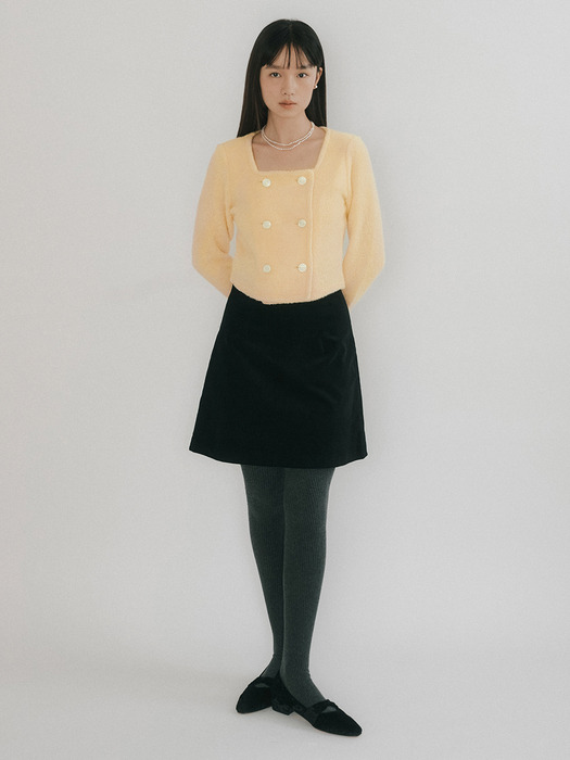 OSON DOUBLE BUTTON LONG SLEEVE T-SHIRTS YELLOW
