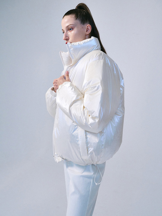 OVERSIZED DOWN JACKET REVERSIBLE_WHITE