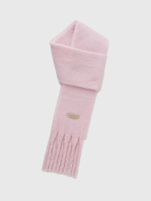 Soft basic mini long muffler - pink