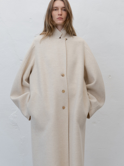 BALLOON ARM HANDMADE COAT [IVORY]