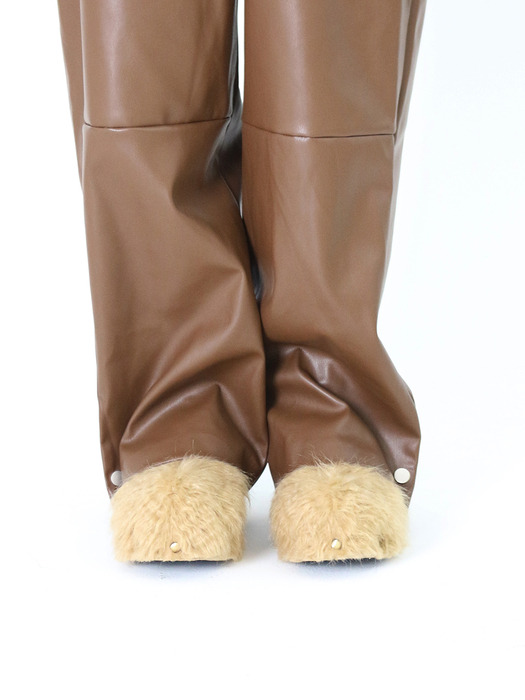 Shearling Clog Mule brown