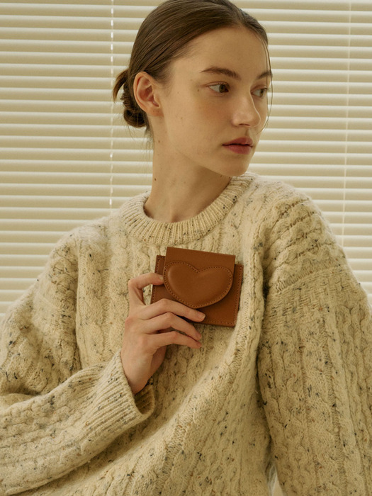 Heart wallet - Maple brown