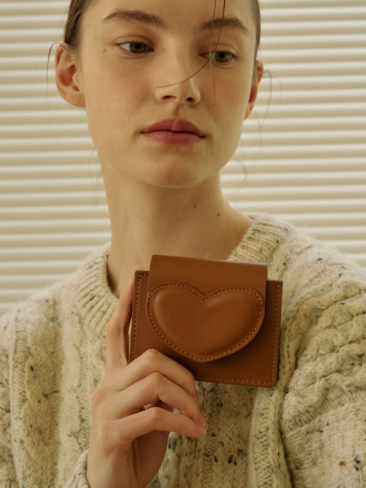 Heart wallet - Maple brown