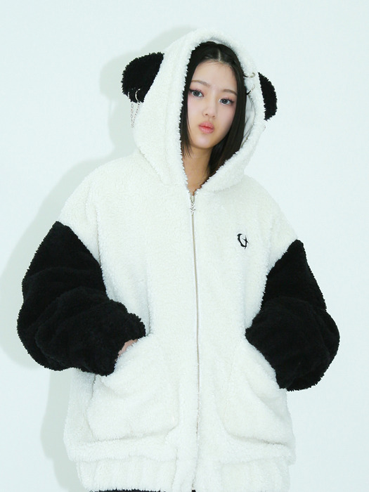 0 2 punk panda fleece jacket