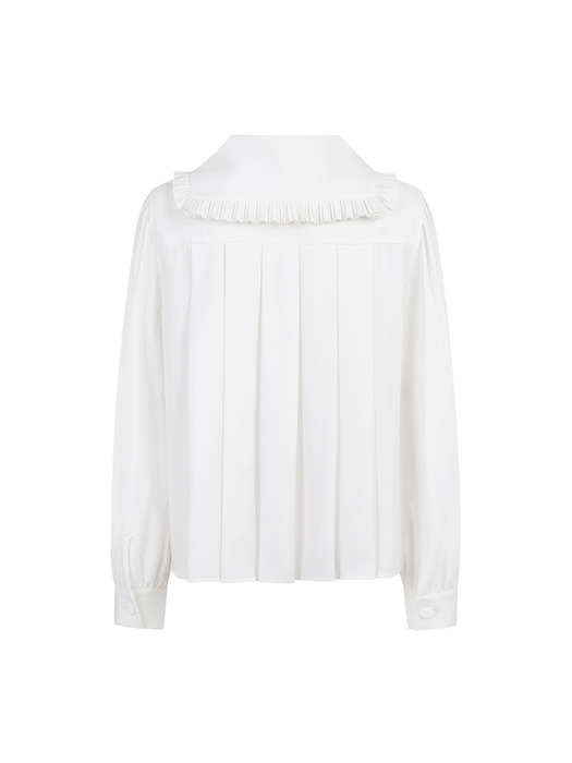 [Holiday Edition] Pleats Poly Blouse_LFSAS24020IVX