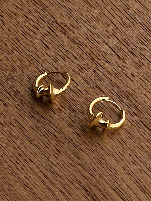 [silver925] circle horn earring (2color)