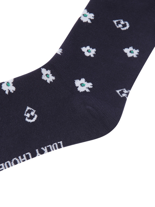 Emblem Mix Flower Jacquard Socks_LXLAM24110NYD