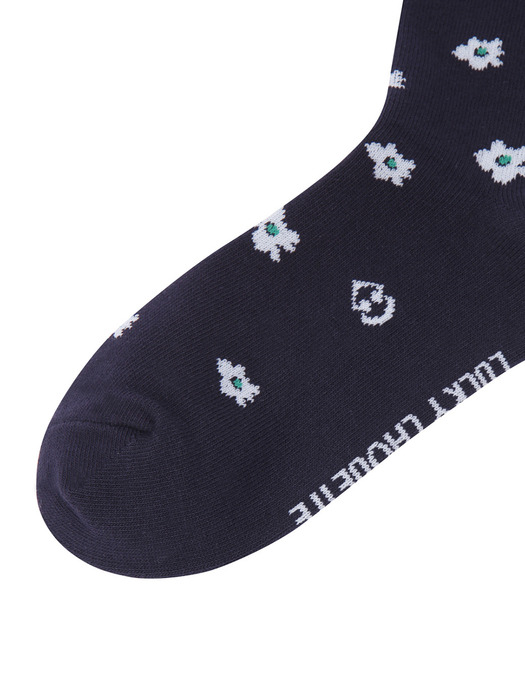 Emblem Mix Flower Jacquard Socks_LXLAM24110NYD