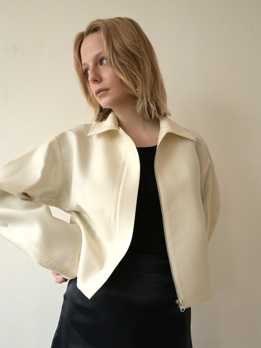 Lilo Silk Blouson [Ivory]