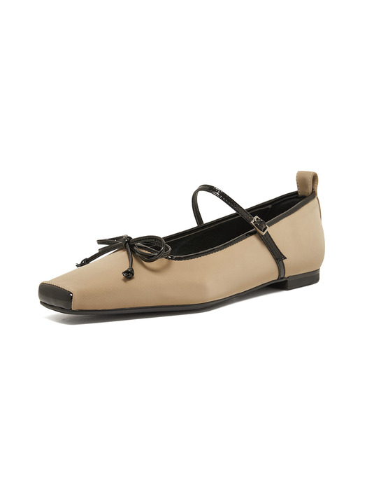 Corps de Ballet ribbon Maryjane Flat beige