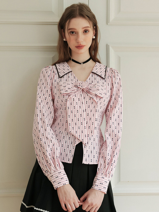 Cest_Blossom ribbon blouse