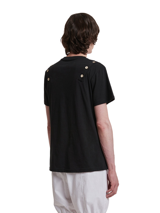 [리퍼브세일] Button T-Shirt_Black