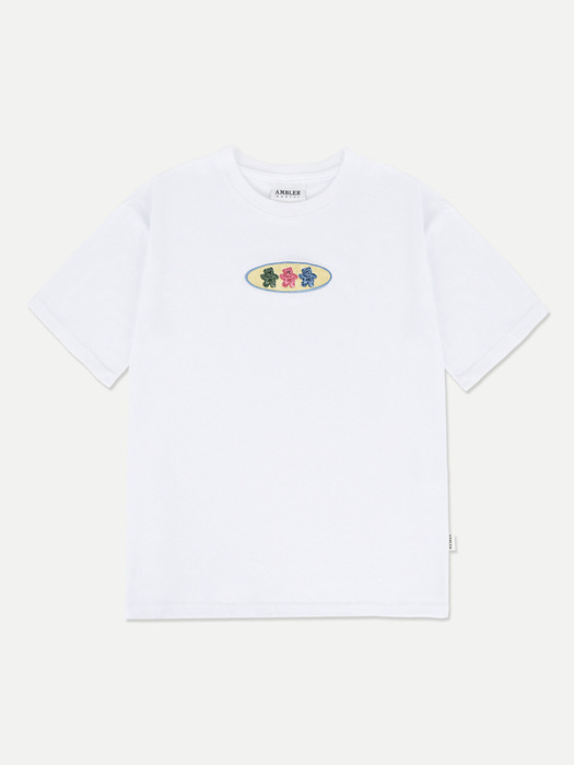 Circle bear Over fit T-Shirts AS1117 (White)