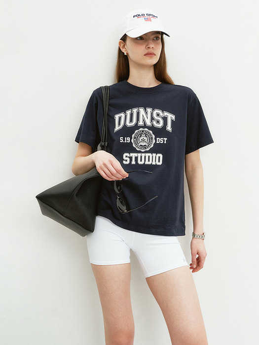 UNISEX CLASSIC LOGO T-SHIRT FRENCH NAVY_UDTS4B139N2