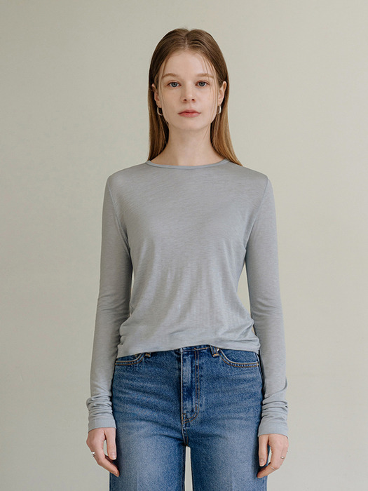 Basic Tencel Sleeve T-shirts -  4colors