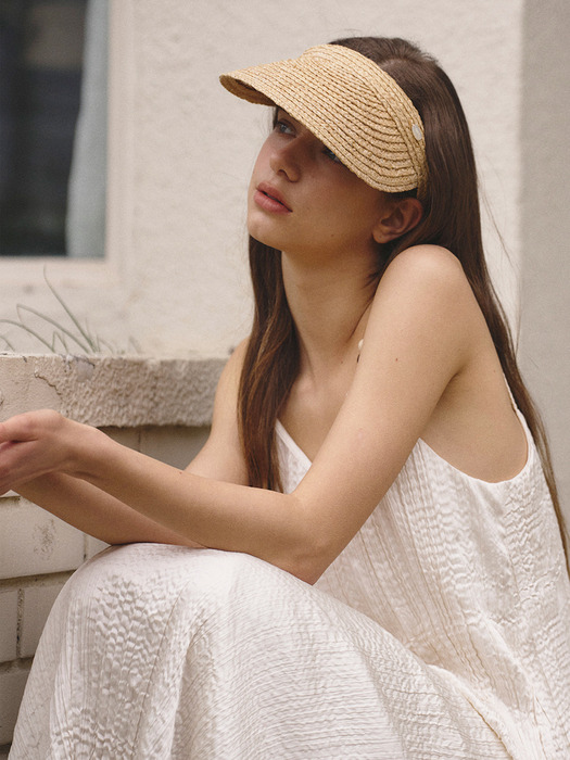 Awesome raffia sun visor