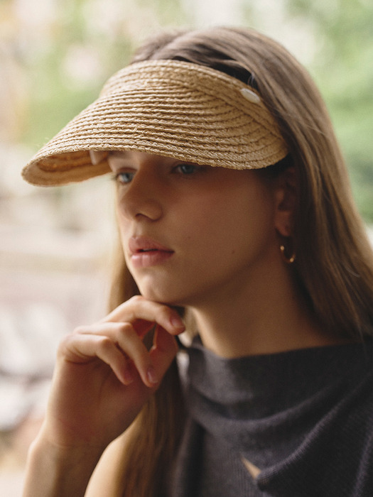 Awesome raffia sun visor