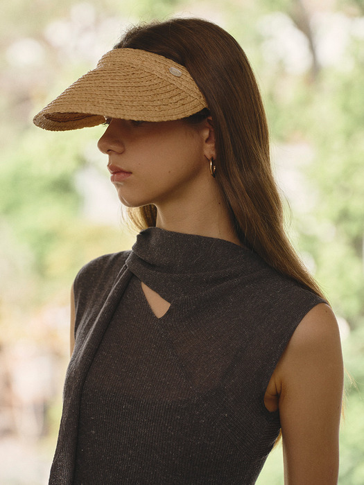 Awesome raffia sun visor