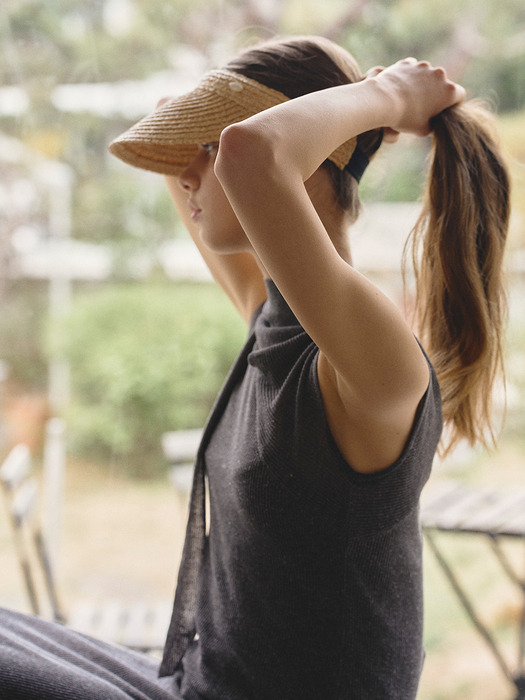 Awesome raffia sun visor