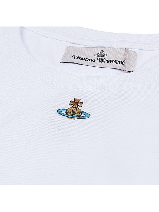 비비안 웨스트우드 여성 ORB 로고 페루 티셔츠 3G010017 J001M A401