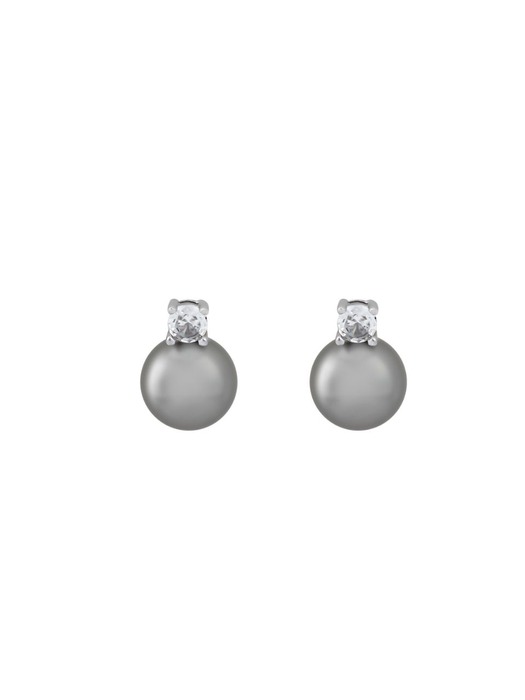 SWAL PEARL CZ STUD EARRING #0023