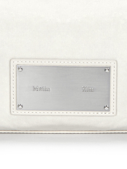 NYLON BOSTON BAG IN IVORY