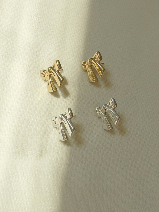 [Silver925] Ribbon earrings