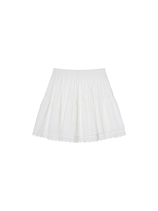 Lace Shirring Flare Skirt VC2478SK701M