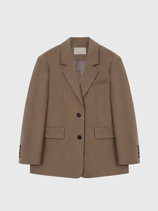 Wool Basic Single Breasted Jacket