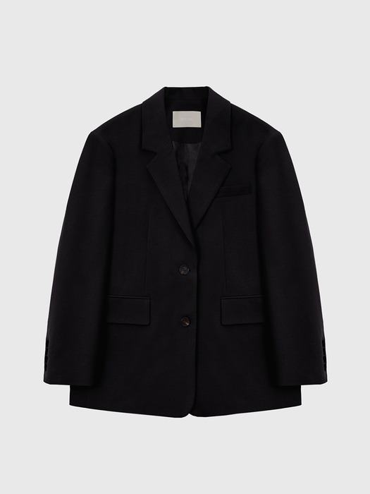 Wool Basic Single Breasted Jacket