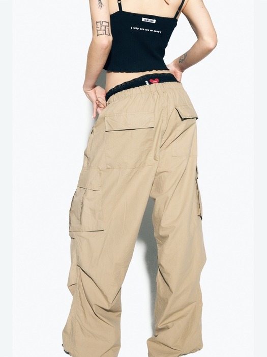 PARACHUTE CARGO PANTS BEIGE