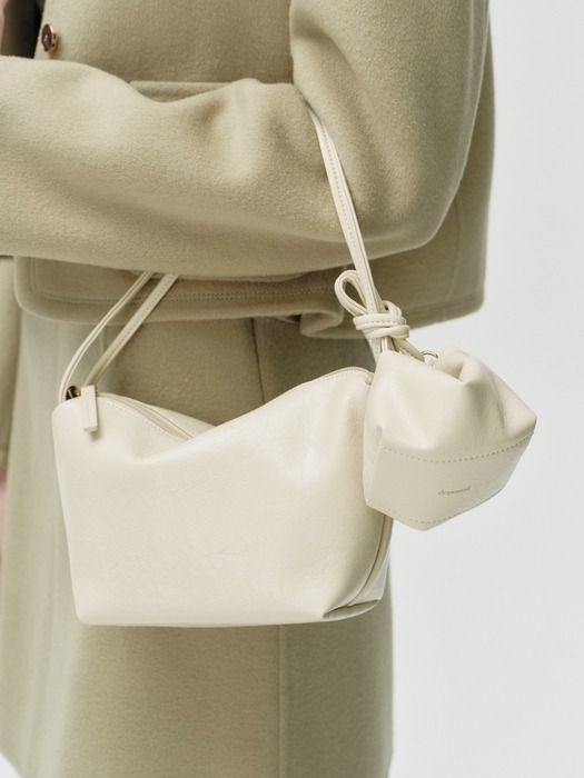 two way pouch - ivory