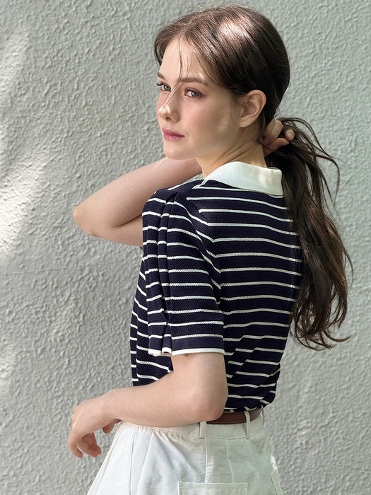 [24SS] Lautre Navy Stripe knit