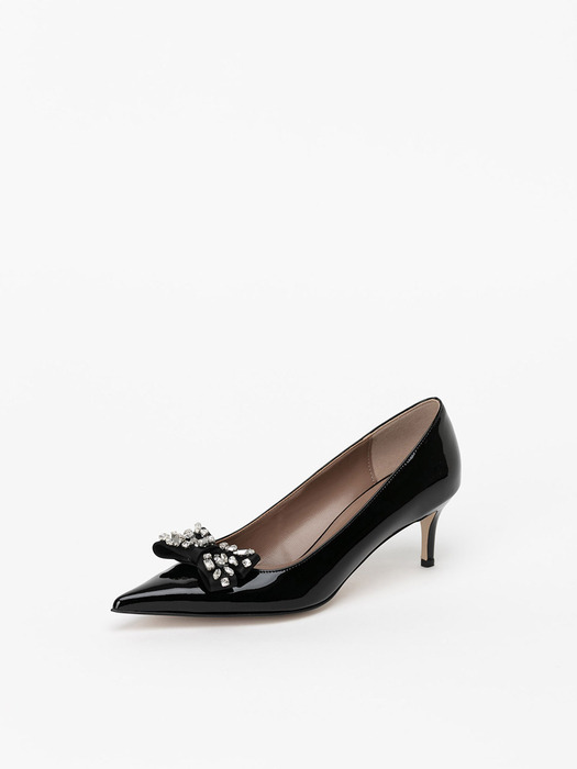 Antoinette Pumps in BLACK PATENT