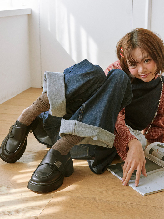 Monk Strape 플랫폼 로퍼 7cm -UA9029 (2color)