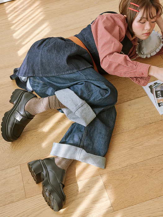 Monk Strape 플랫폼 로퍼 7cm -UA9029 (2color)