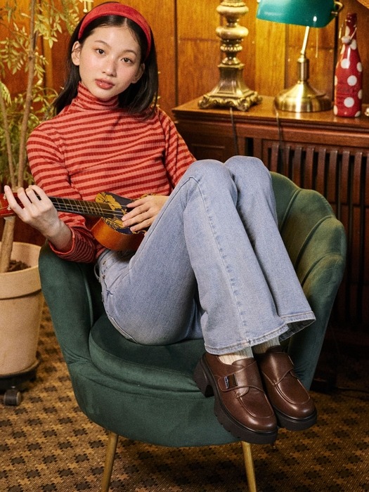 Monk Strape 플랫폼 로퍼 7cm -UA9029 (2color)