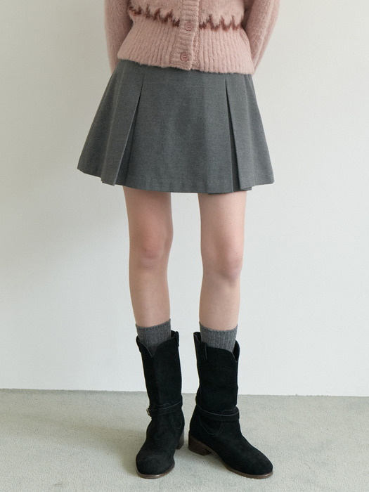 Lead mini skirt (gray)