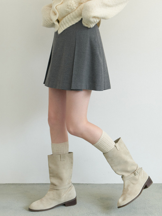 Lead mini skirt (gray)