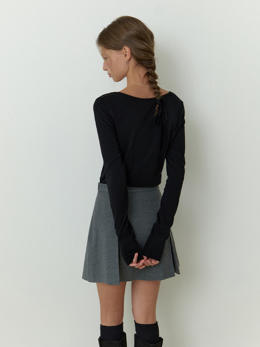 Lead mini skirt (gray)